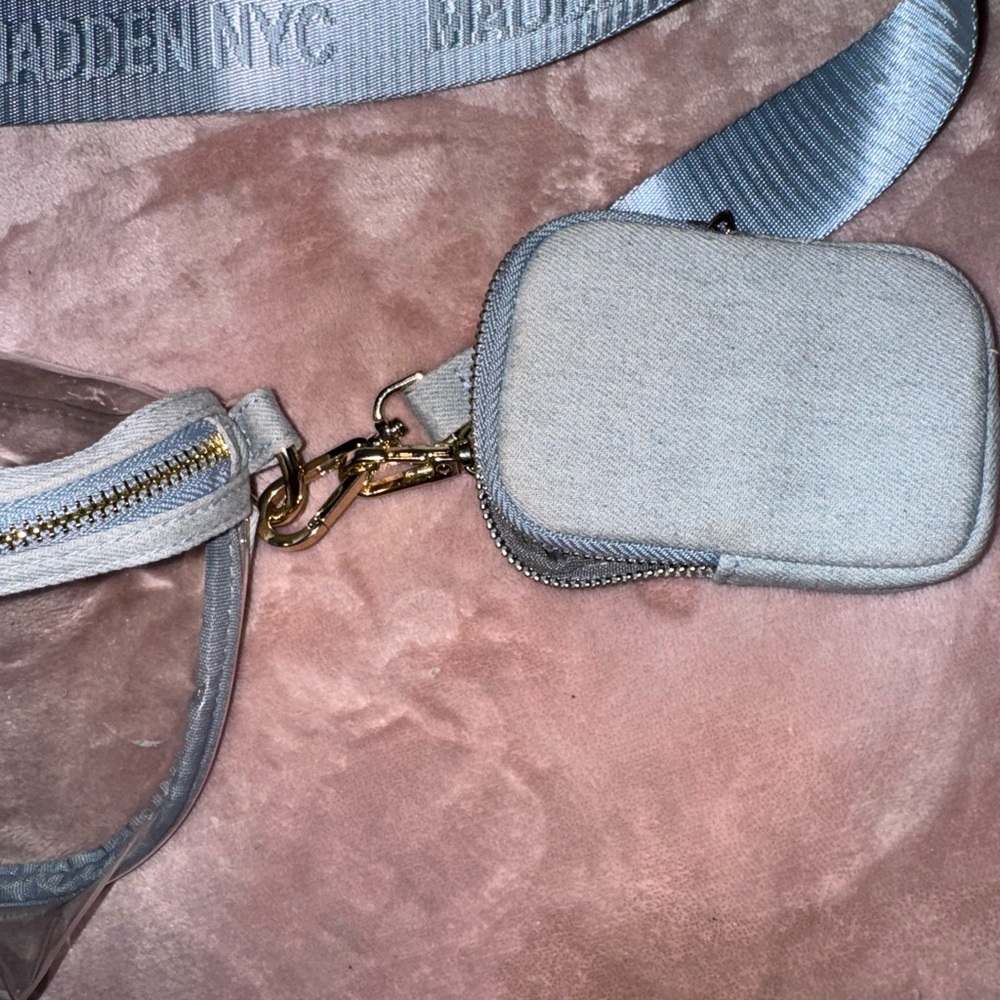 Madden NYC Clear and Blue Crossbody Bag - Picture 4 of 5
